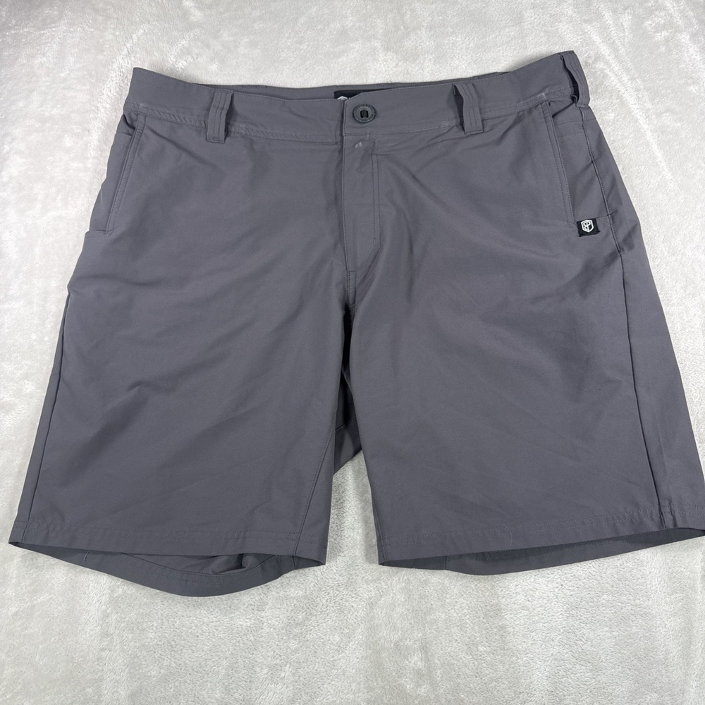 Born Primitive Delta Shorts Mens 38 Tech Chino Gray